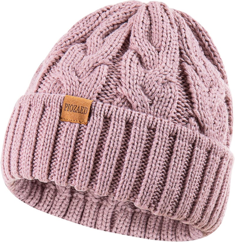 PIOZAED Womens Winter Knitted Beanie Hat Knit Warm Skull Cap Skull Cap Beanie for Women 2 Packs - Image 3